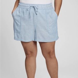 GAP Easy Pull-On Shorts Linen Chambray